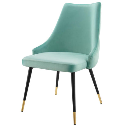 Adorn Dining Side Chair Performance Velvet Set of 2, Velvet, Blue, 20866