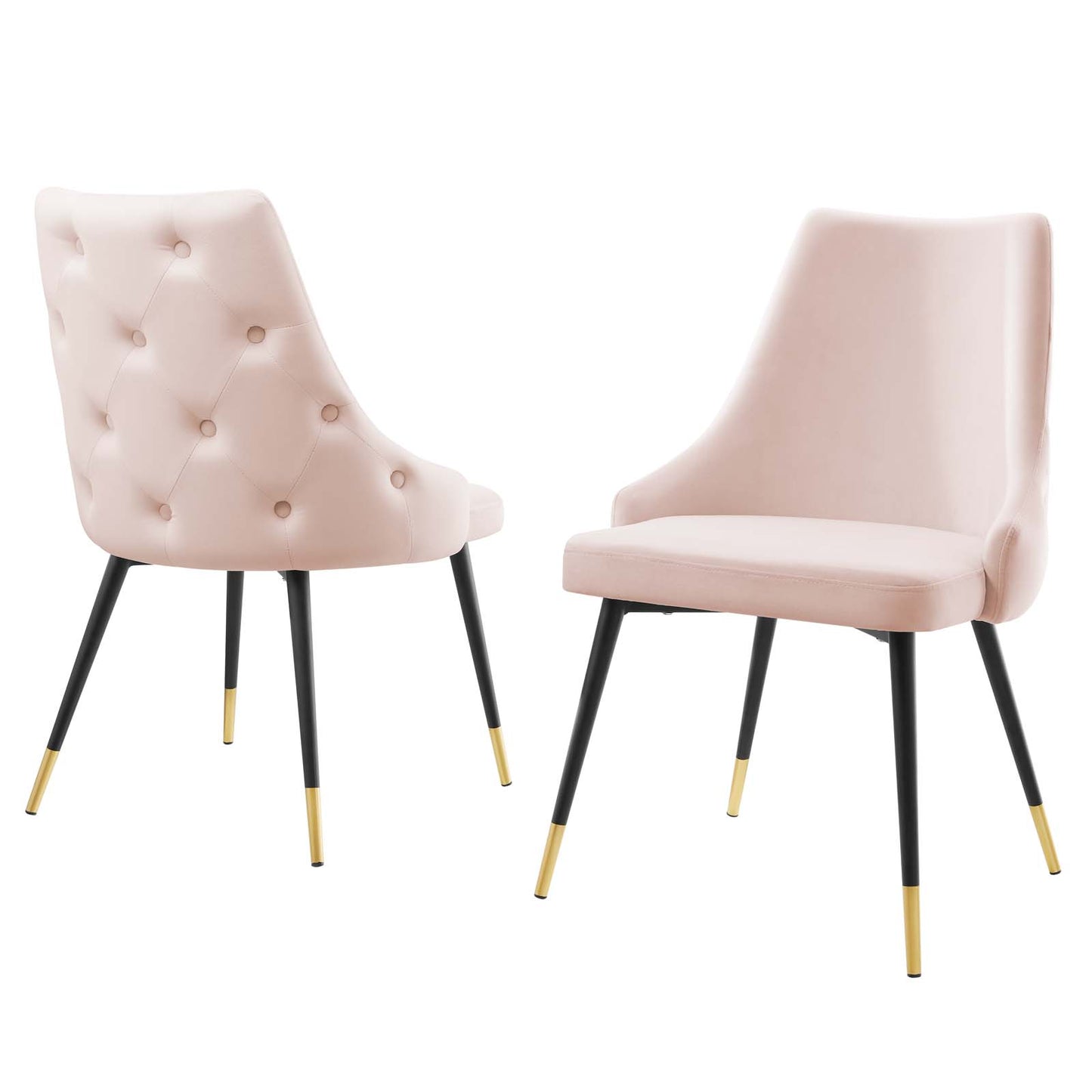 Adorn Dining Side Chair Performance Velvet Set of 2, Velvet, Pink, 20868