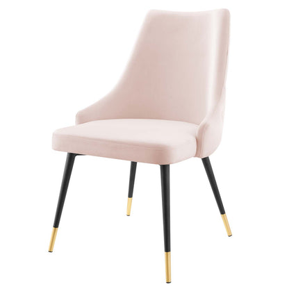 Adorn Dining Side Chair Performance Velvet Set of 2, Velvet, Pink, 20868