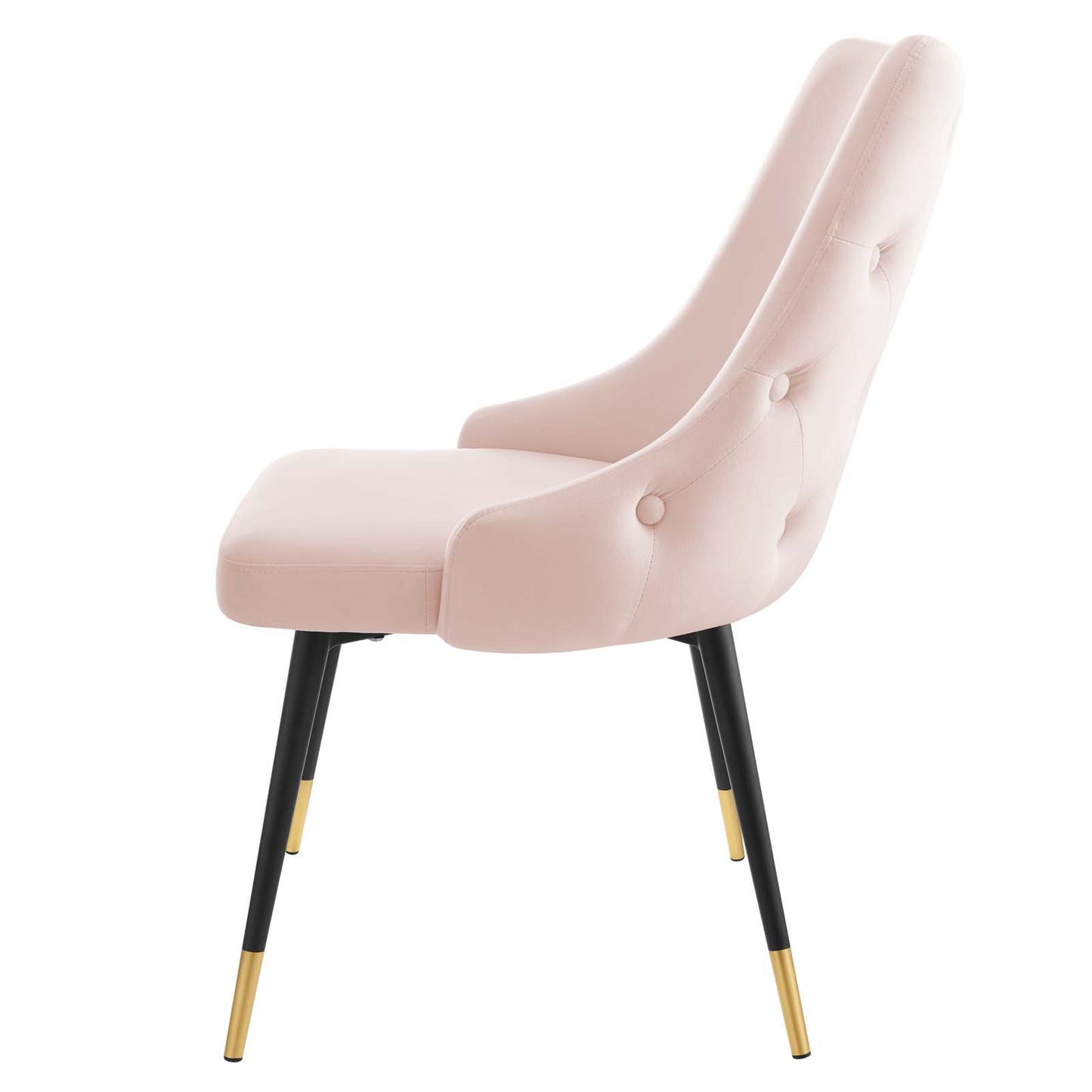 Adorn Dining Side Chair Performance Velvet Set of 2, Velvet, Pink, 20868