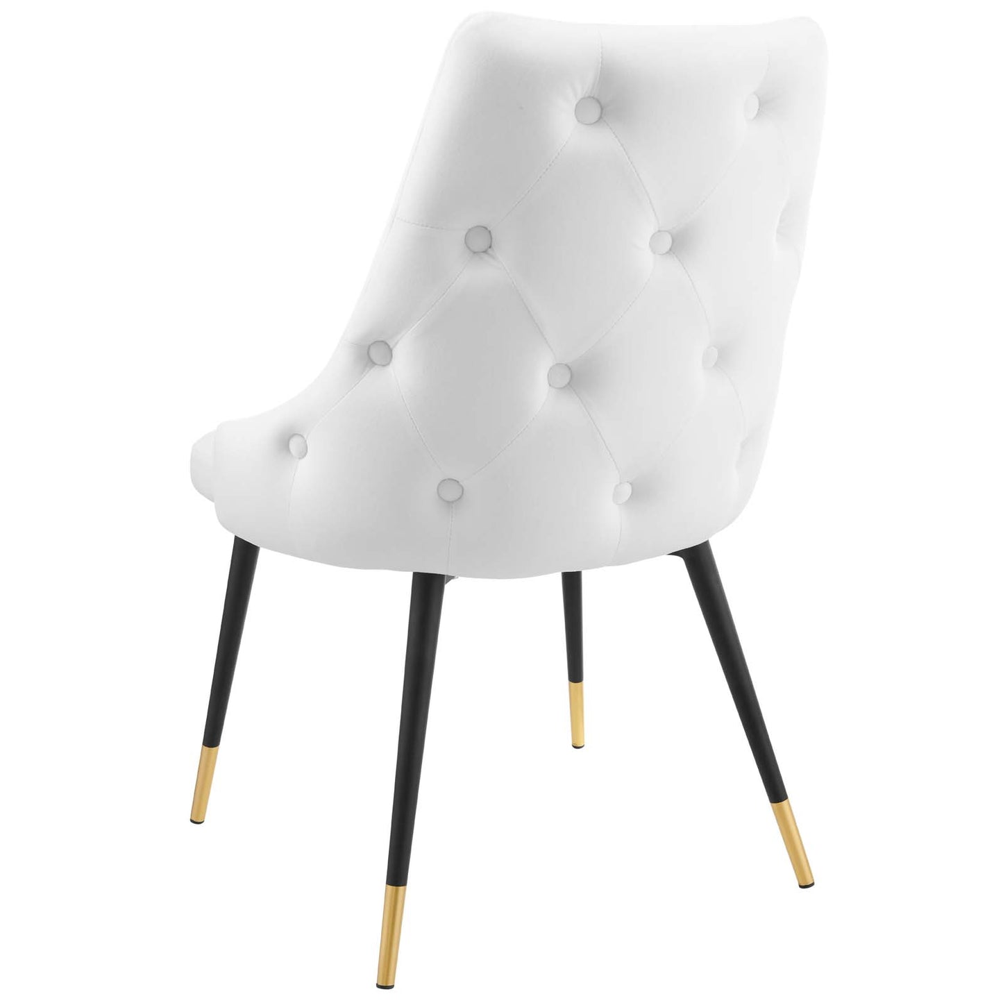 Adorn Dining Side Chair Performance Velvet Set of 2, Velvet, White, 20870