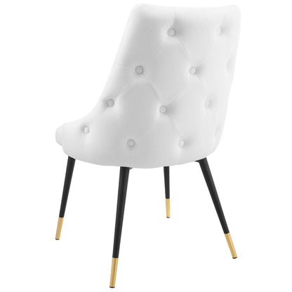 Adorn Dining Side Chair Performance Velvet Set of 2, Velvet, White, 20870