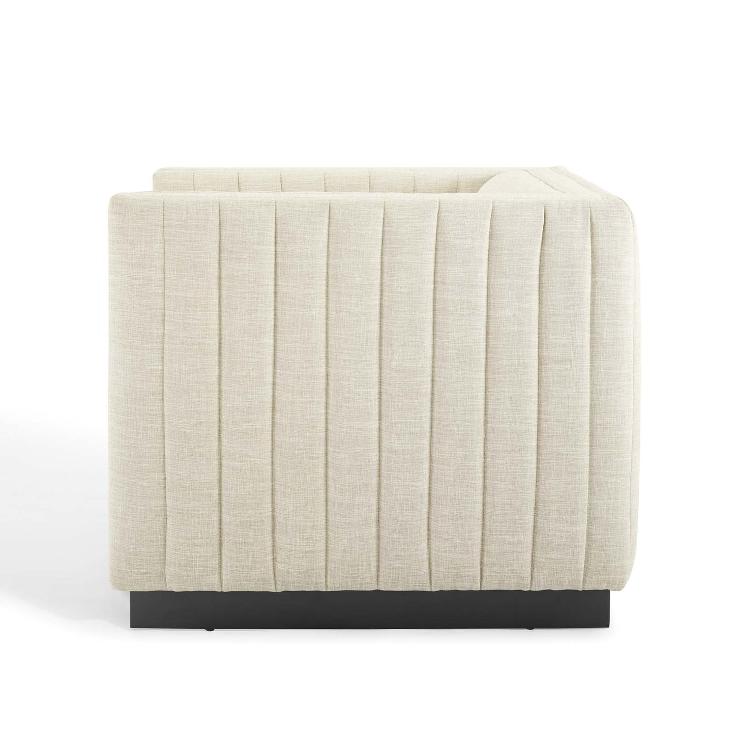 Conjure Tufted Armchair Upholstered Fabric Set of 2, Fabric, Beige, 20872