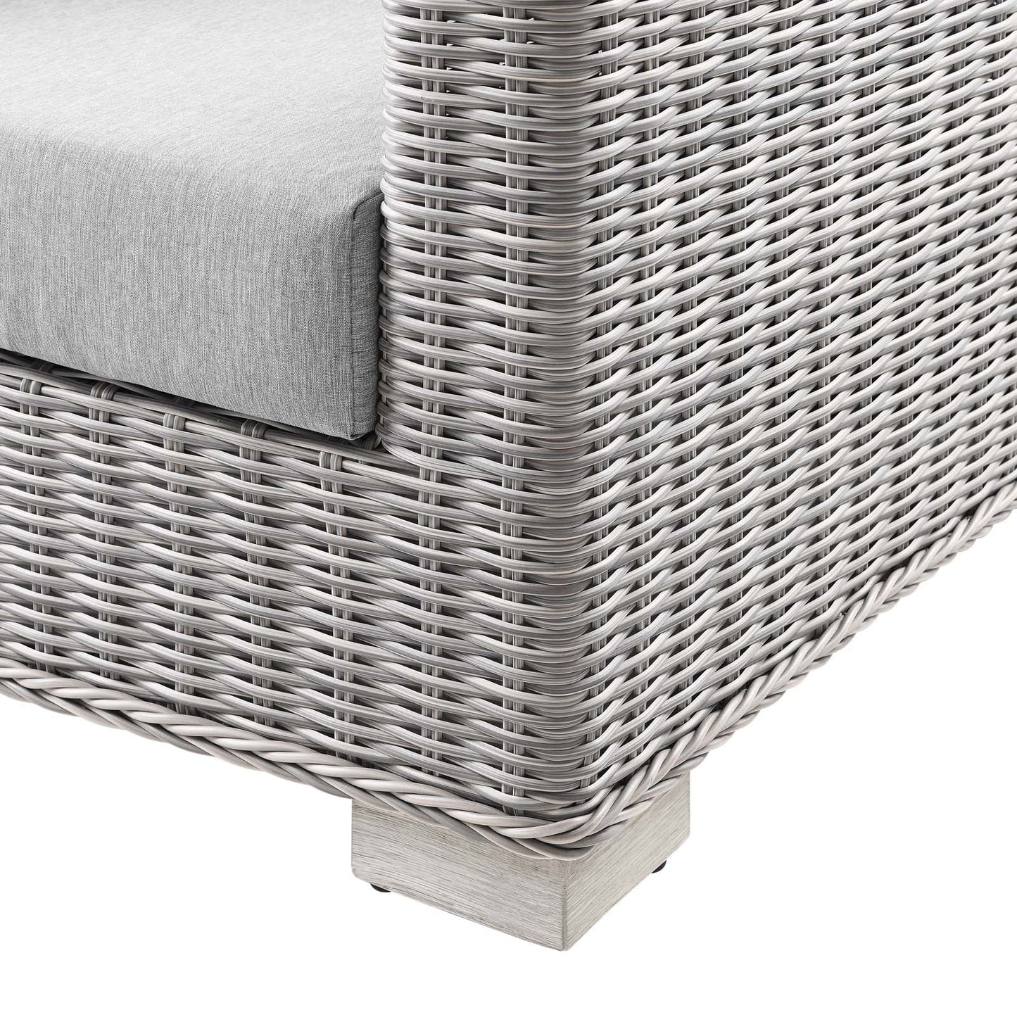 Conway Outdoor Patio Wicker Rattan 9-Piece Sectional Sofa Furniture Set, Rattan, Wicker, Grey Gray, 23393