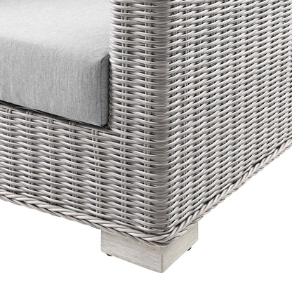 Conway Outdoor Patio Wicker Rattan 9-Piece Sectional Sofa Furniture Set, Rattan, Wicker, Grey Gray, 23393