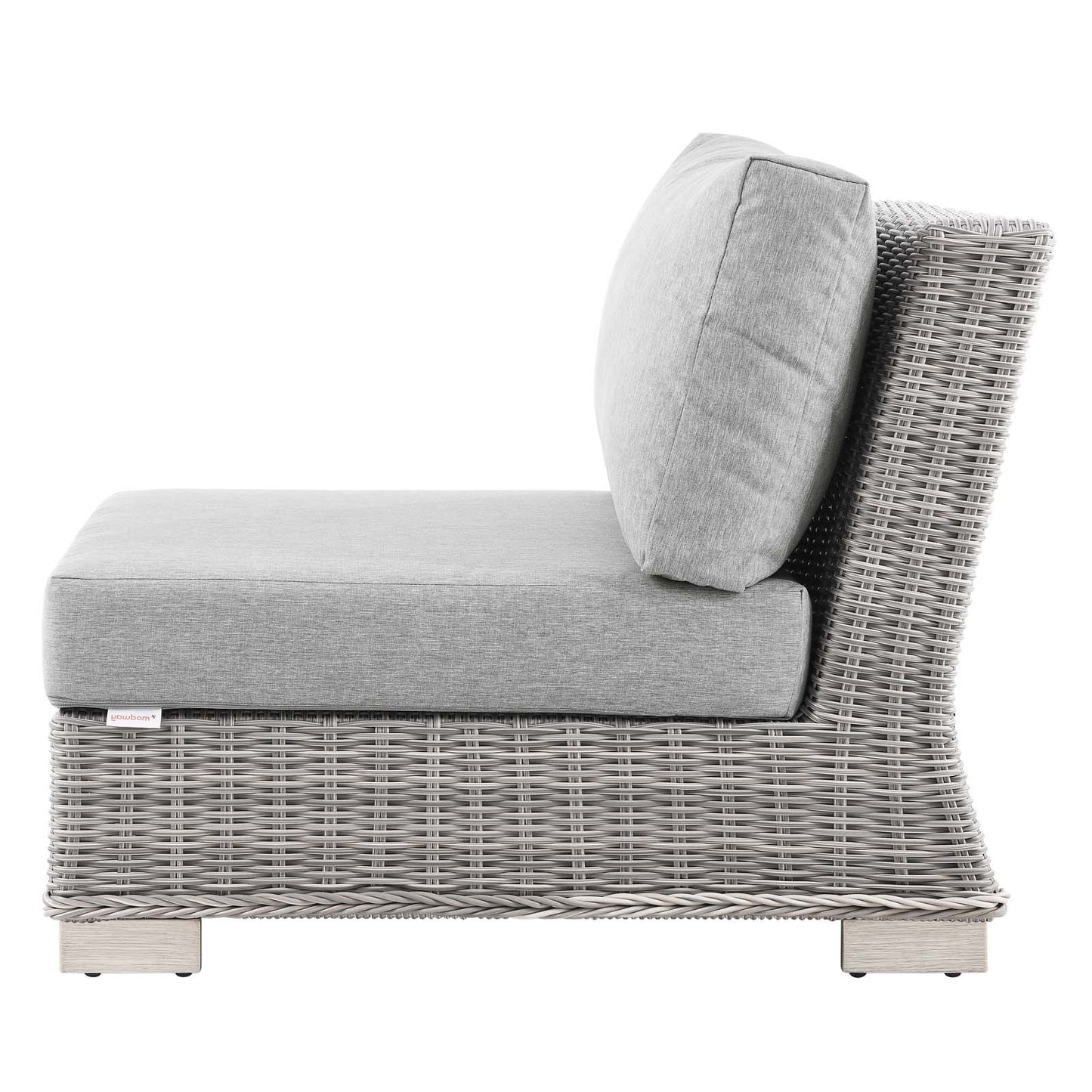Conway Outdoor Patio Wicker Rattan 6-Piece Sectional Sofa Furniture Set, Rattan, Wicker, Grey Gray, 23405
