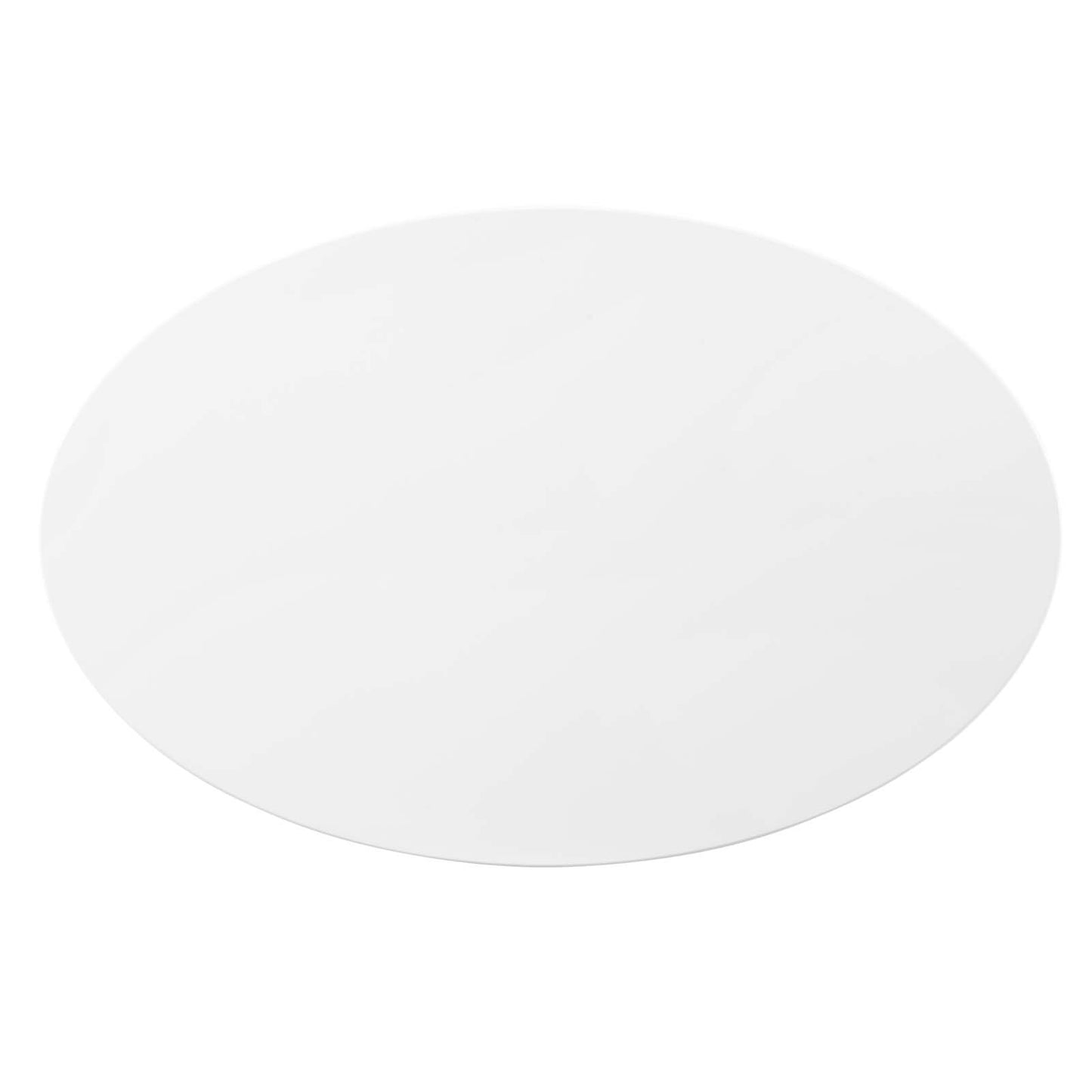 Zinque 42" Oval Dining Table, Wood, Metal Steel, Gold White, 20883