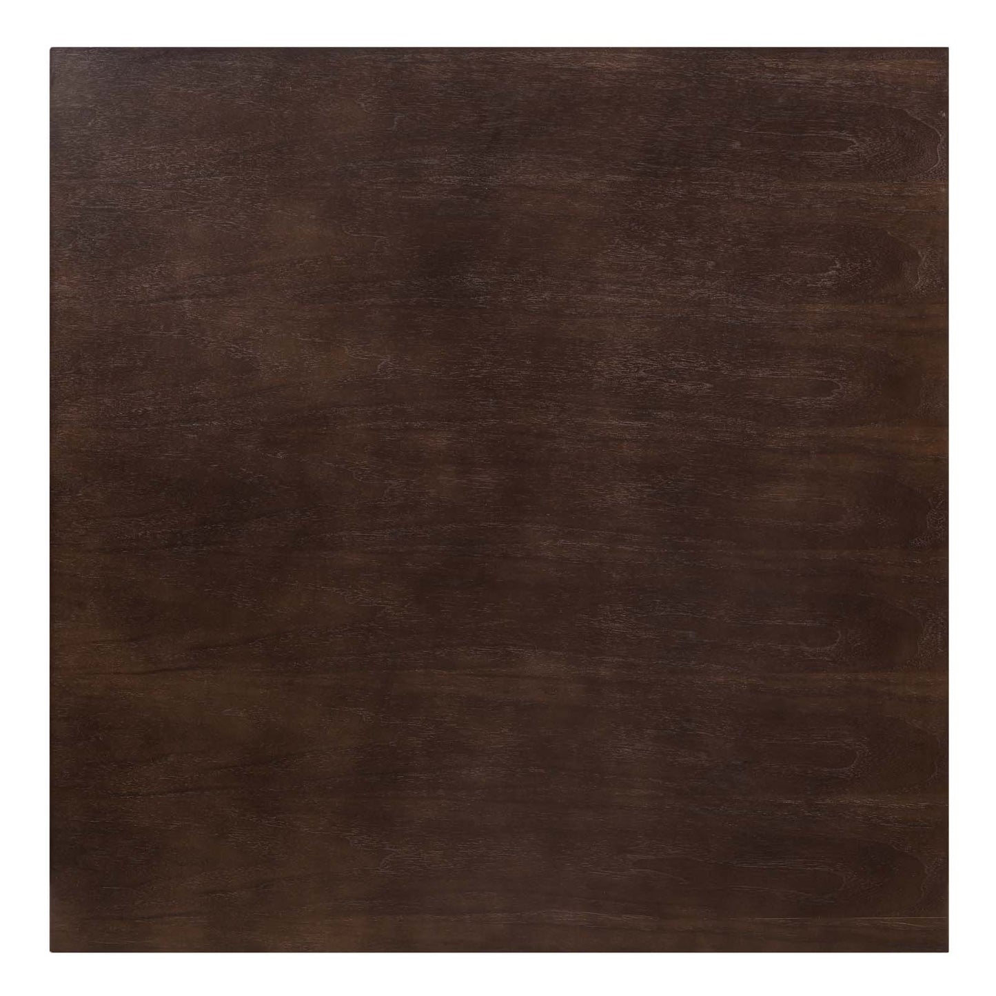 Zinque 40" Square Dining Table, Wood, Metal Steel, Gold Dark Brown Brown Walnut, 20888
