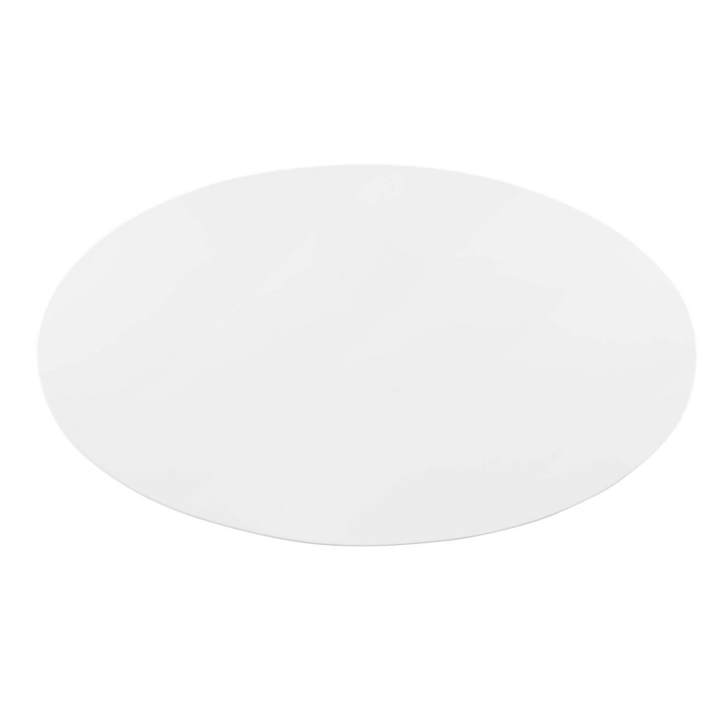Zinque 48" Oval Dining Table, Wood, Metal Steel, Gold White, 20900