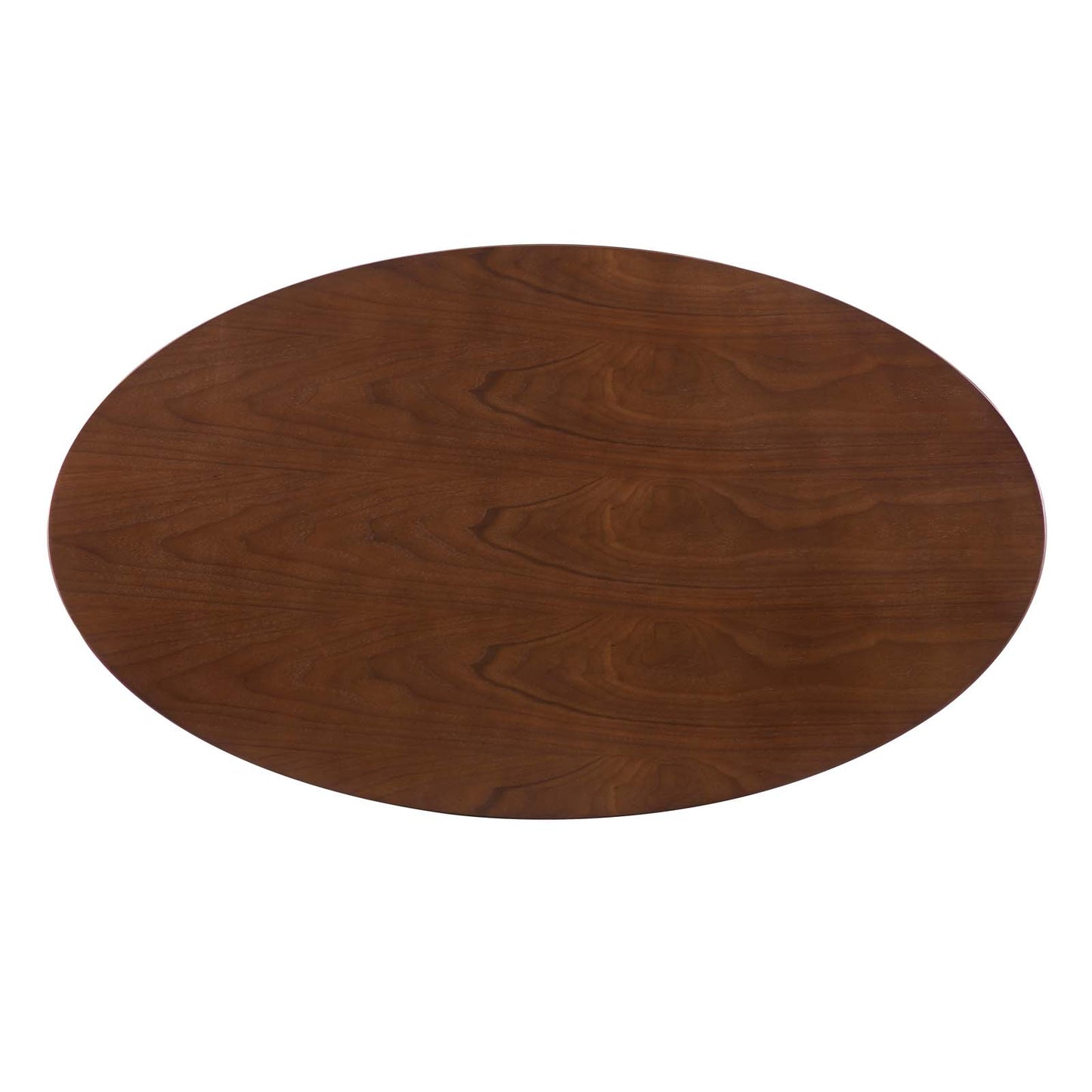 Zinque 48" Oval Dining Table, Wood, Metal Steel, Gold Brown Brown Walnut, 20901