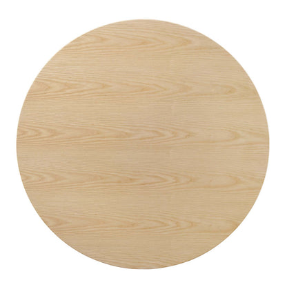 Zinque 47" Dining Table, Wood, Metal Steel, Gold Brown Natural, 20906