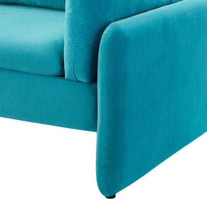 Indicate Performance Velvet Sofa, Velvet, Blue, 23304