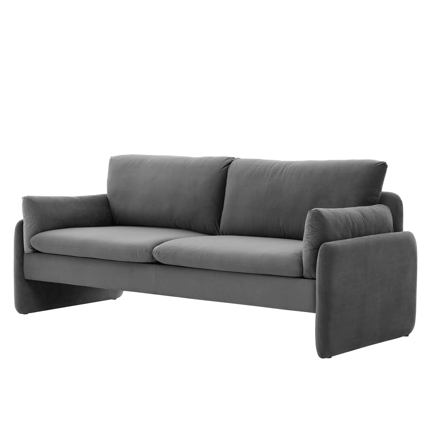 Indicate Performance Velvet Sofa, Velvet, Dark Grey Gray, 23305