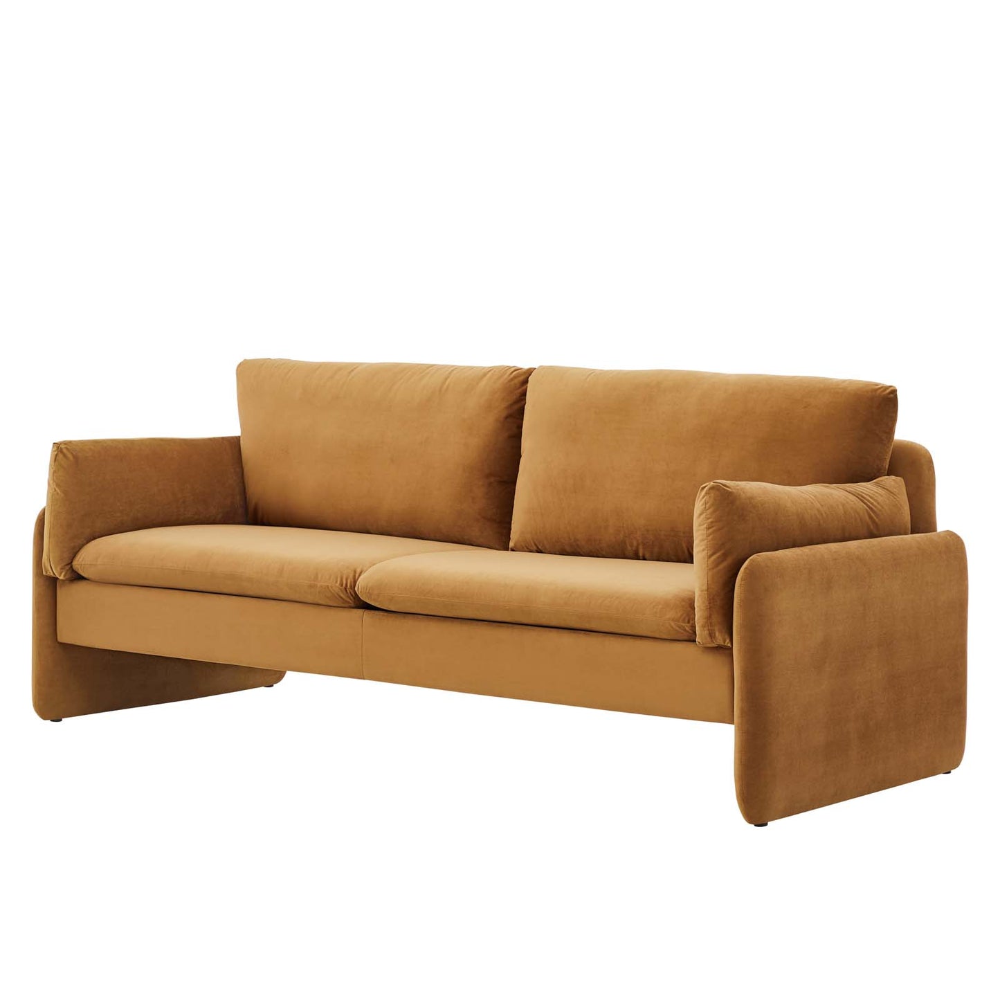 Indicate Performance Velvet Sofa, Velvet, Brown, 23306