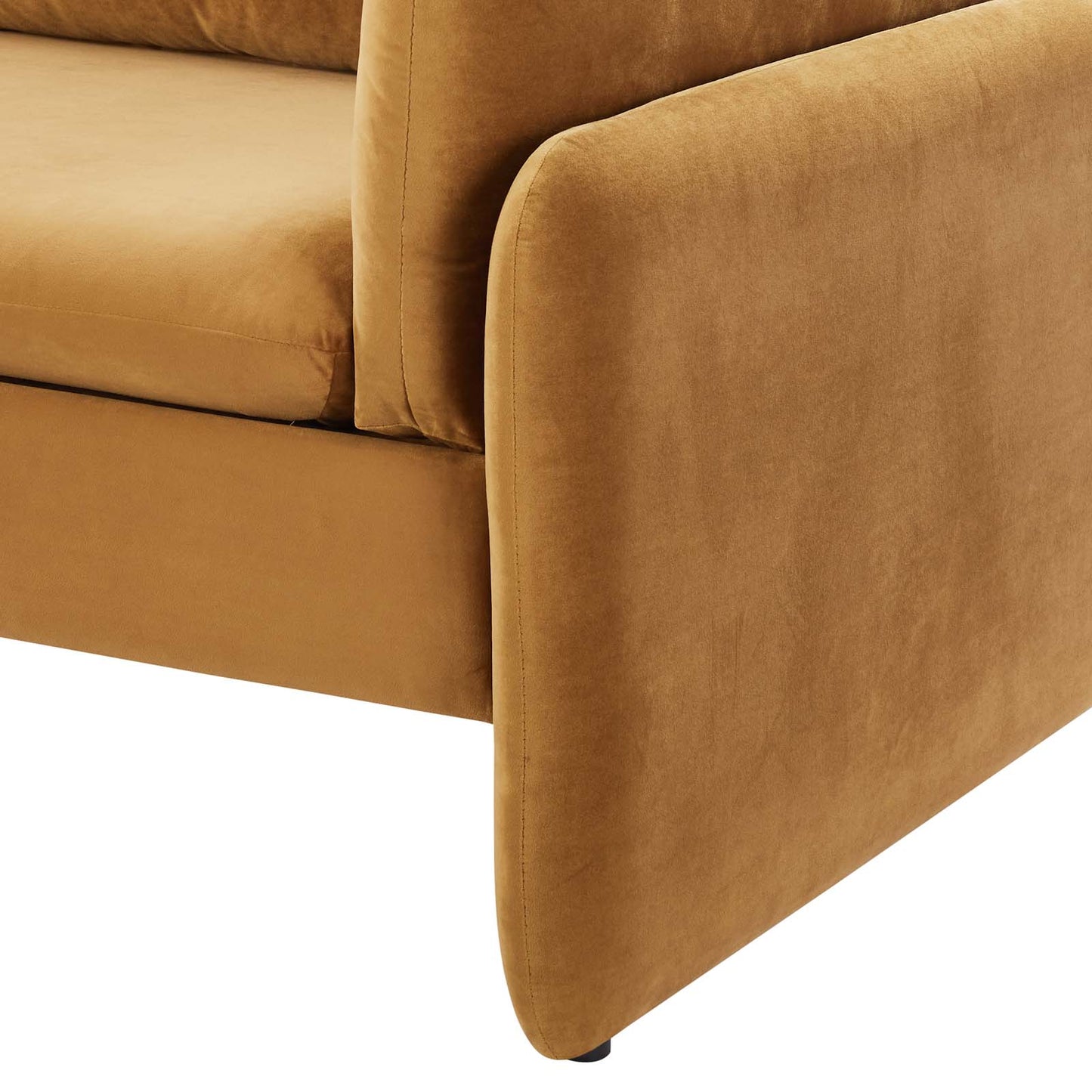 Indicate Performance Velvet Sofa, Velvet, Brown, 23306