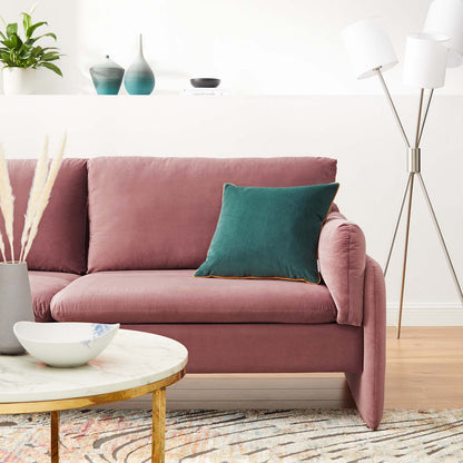 Indicate Performance Velvet Sofa, Velvet, Pink, 23307