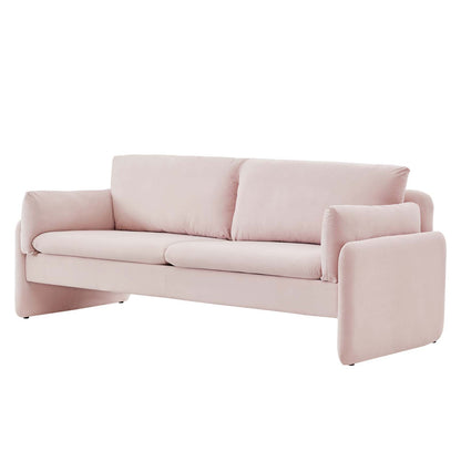 Indicate Performance Velvet Sofa, Velvet, Pink, 23311