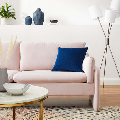 Indicate Performance Velvet Sofa, Velvet, Pink, 23311