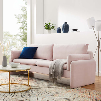 Indicate Performance Velvet Sofa, Velvet, Pink, 23311