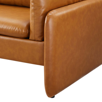 Indicate Vegan Leather Sofa, Faux Vegan Leather, Tan, 23312