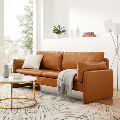 Indicate Vegan Leather Sofa, Faux Vegan Leather, Tan, 23312