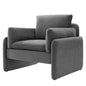 Indicate Performance Velvet Armchair, Velvet, Dark Grey Gray, 23314