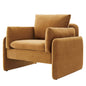 Indicate Performance Velvet Armchair, Velvet, Brown, 23315