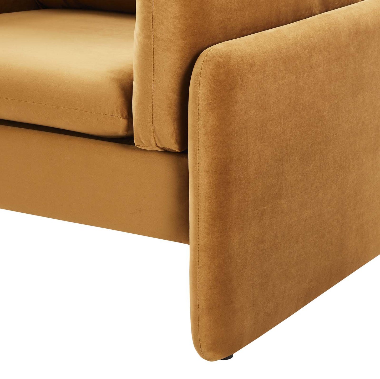 Indicate Performance Velvet Armchair, Velvet, Brown, 23315