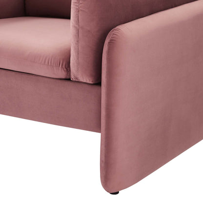 Indicate Performance Velvet Armchair, Velvet, Pink, 23316
