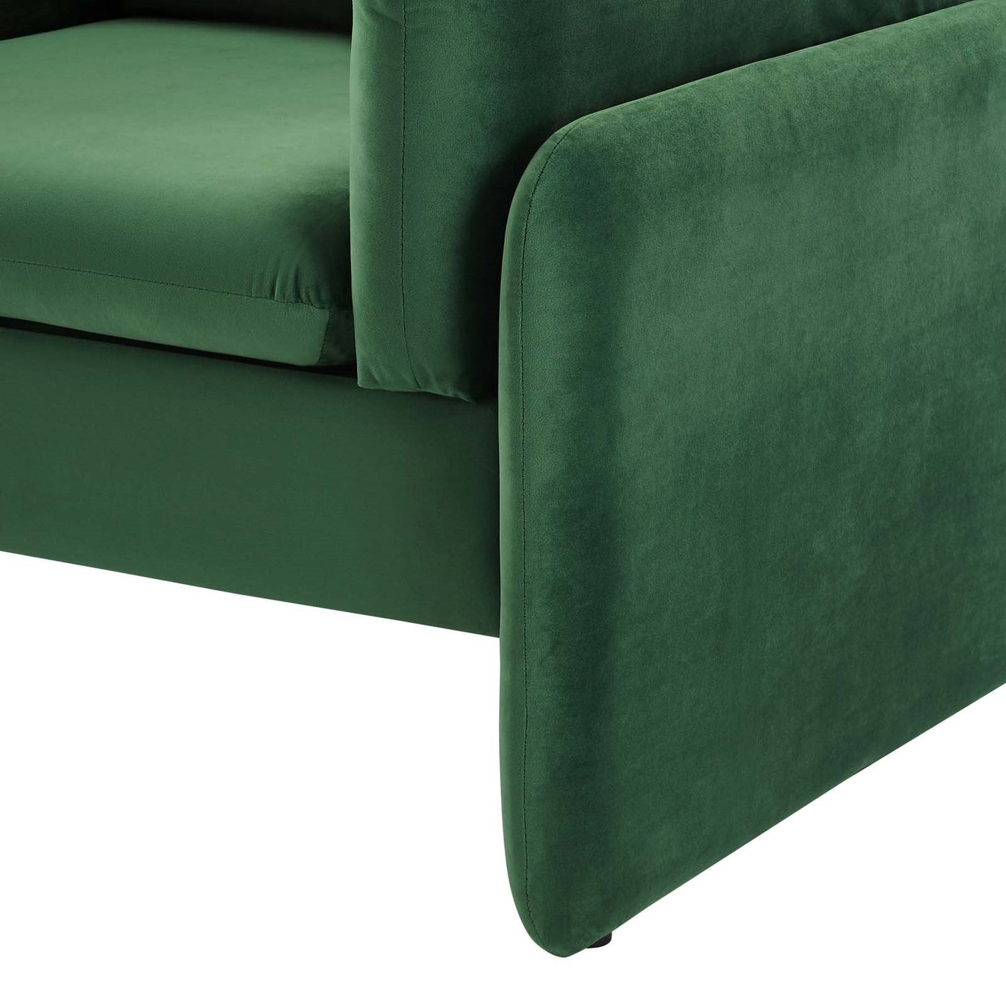 Indicate Performance Velvet Armchair, Velvet, Green, 23317