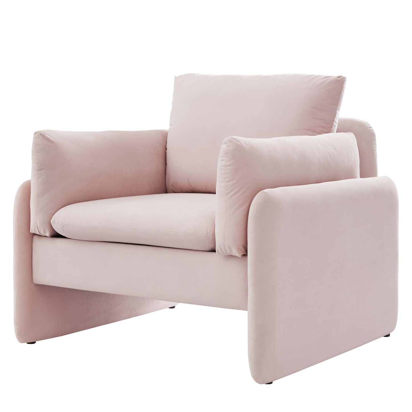 Indicate Performance Velvet Armchair, Velvet, Pink, 23320