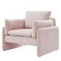 Indicate Performance Velvet Armchair, Velvet, Pink, 23320