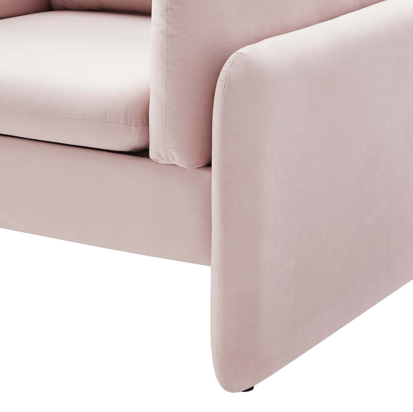 Indicate Performance Velvet Armchair, Velvet, Pink, 23320