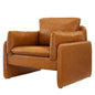 Indicate Vegan Leather Armchair, Faux Vegan Leather, Tan, 23321