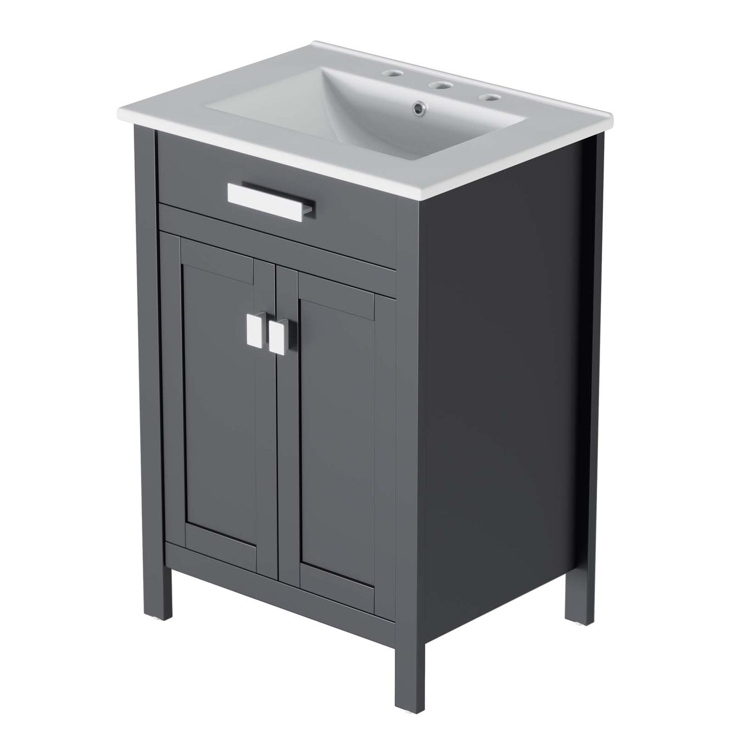 Laguna 24" Bathroom Vanity, Wood, Grey Gray White, 20909