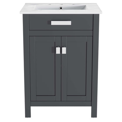Laguna 24" Bathroom Vanity, Wood, Grey Gray White, 20909