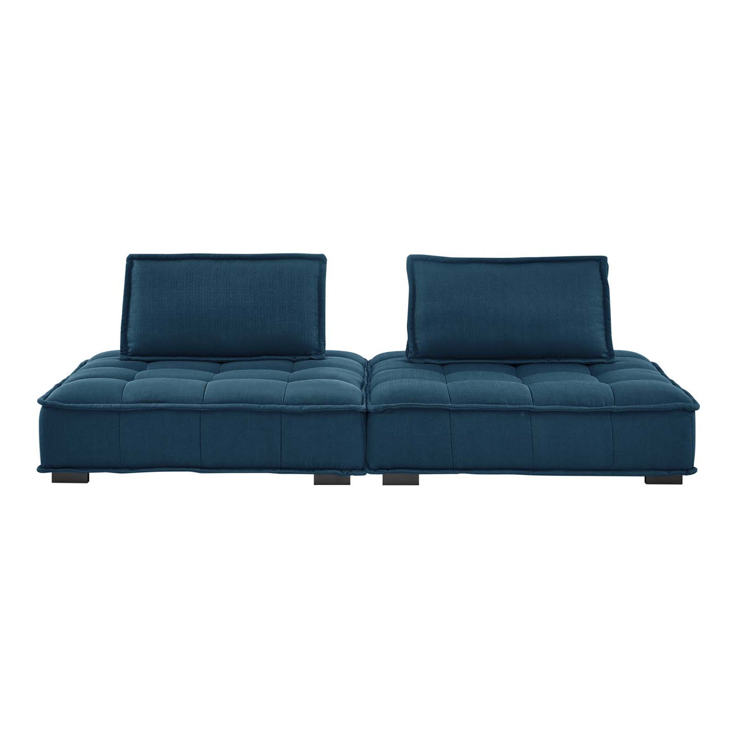 Saunter Tufted Fabric Fabric 2-Piece Loveseat, Fabric, Navy Blue, 23603