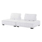 Saunter Tufted Fabric Fabric 2-Piece Loveseat, Fabric, White, 23607