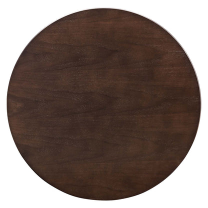 Lippa 28" Wood Dining Table, Wood, Gold Dark Brown Brown Walnut, 20910