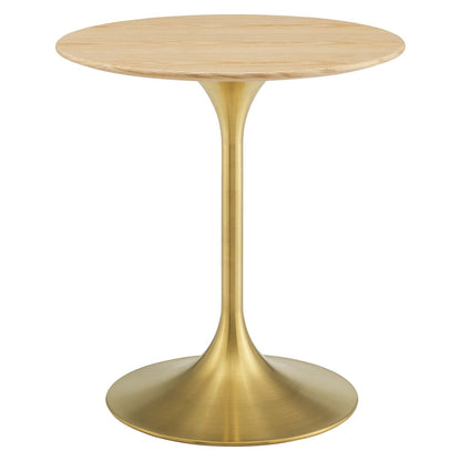 Lippa 28" Wood Dining Table, Wood, Gold Brown Natural, 20911