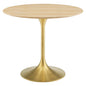 Lippa 36" Wood Dining Table, Wood, Gold Brown Natural, 20913