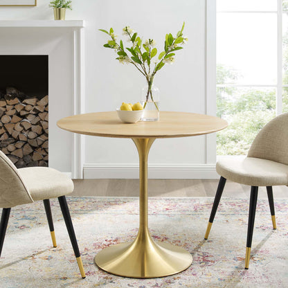 Lippa 36" Wood Dining Table, Wood, Gold Brown Natural, 20913