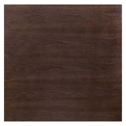 Lippa 36" Square Wood Dining Table, Wood, Gold Dark Brown Brown Walnut, 20920