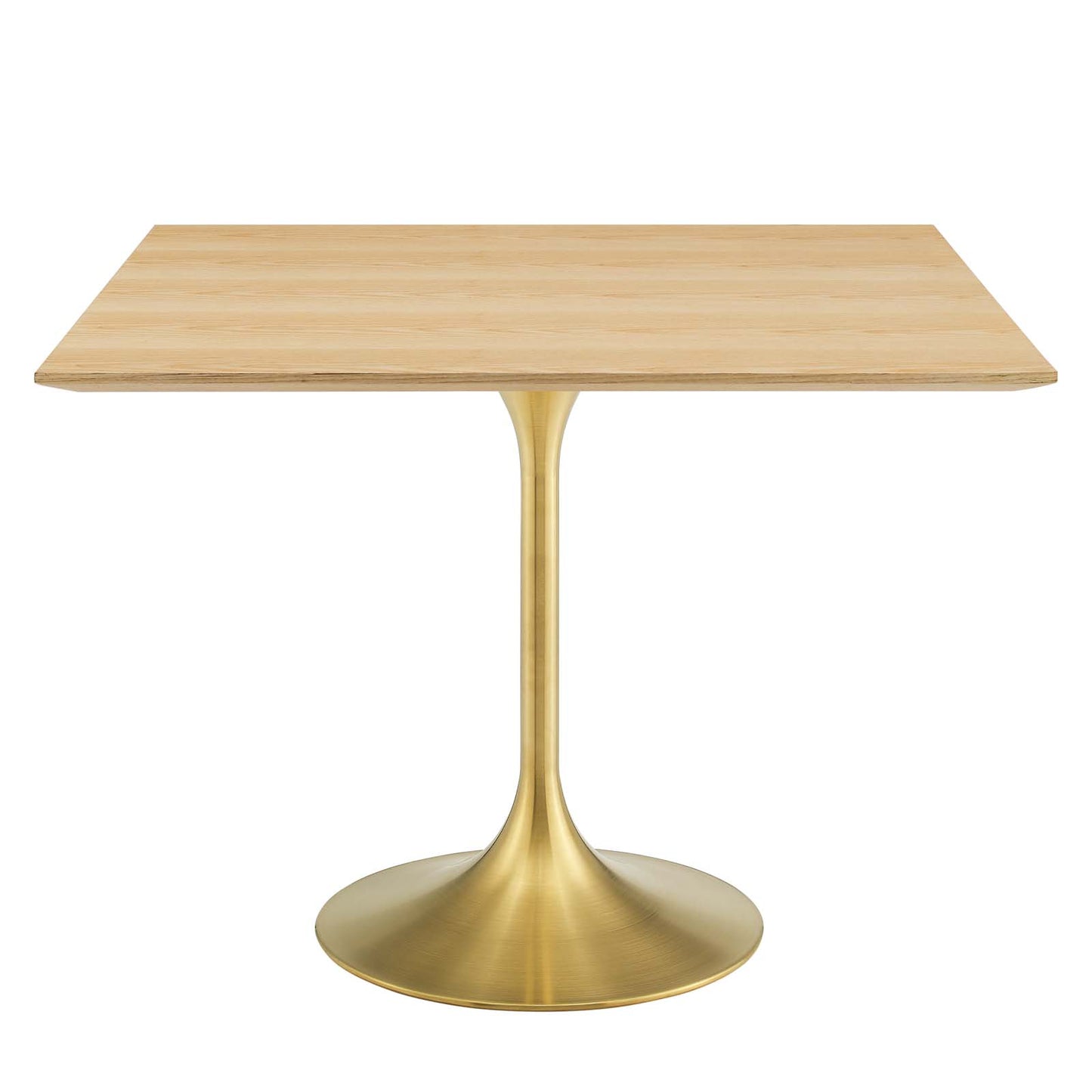 Lippa 36" Square Wood Dining Table, Wood, Gold Brown Natural, 20921