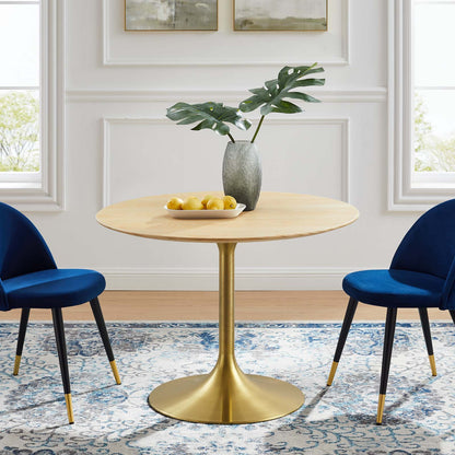 Lippa 40" Wood Dining Table, Wood, Gold Brown Natural, 20927