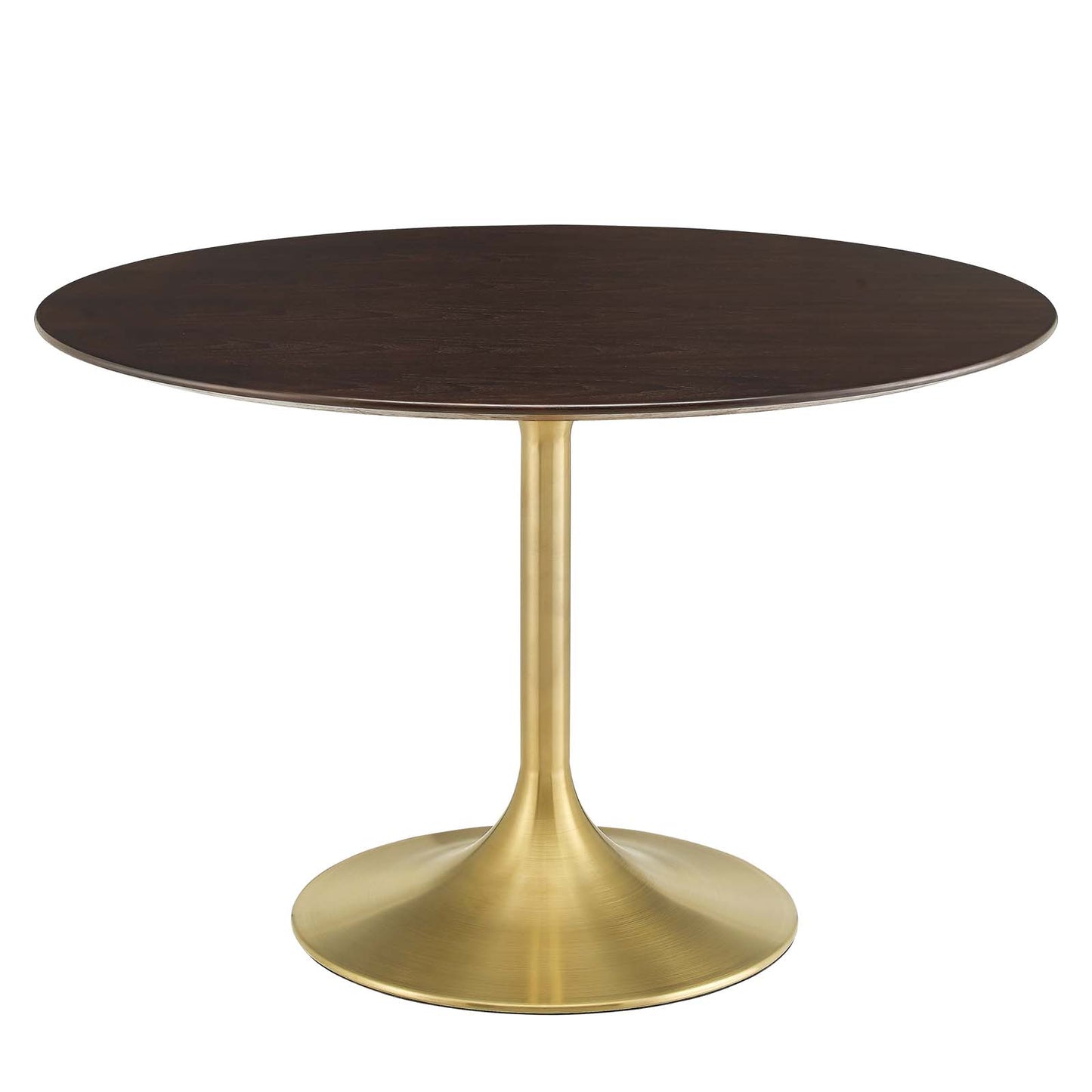 Lippa 47" Wood Dining Table, Wood, Gold Dark Brown Brown Walnut, 20928