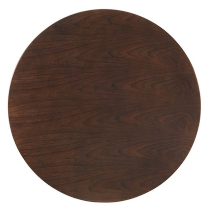 Lippa 47" Wood Dining Table, Wood, Gold Dark Brown Brown Walnut, 20928