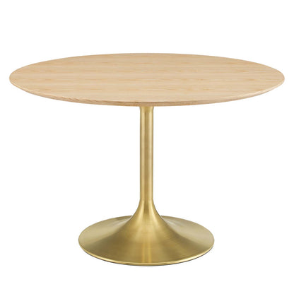 Lippa 47" Wood Dining Table, Wood, Gold Brown Natural, 20929