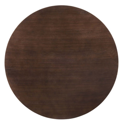 Lippa 60" Wood Dining Table, Wood, Gold Dark Brown Brown Walnut, 20930