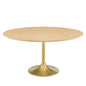 Lippa 60" Wood Dining Table, Wood, Gold Brown Natural, 20931